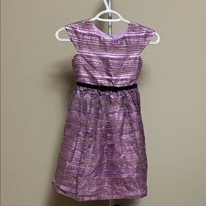 Jona Michelle Lavender Striped Formal Dress